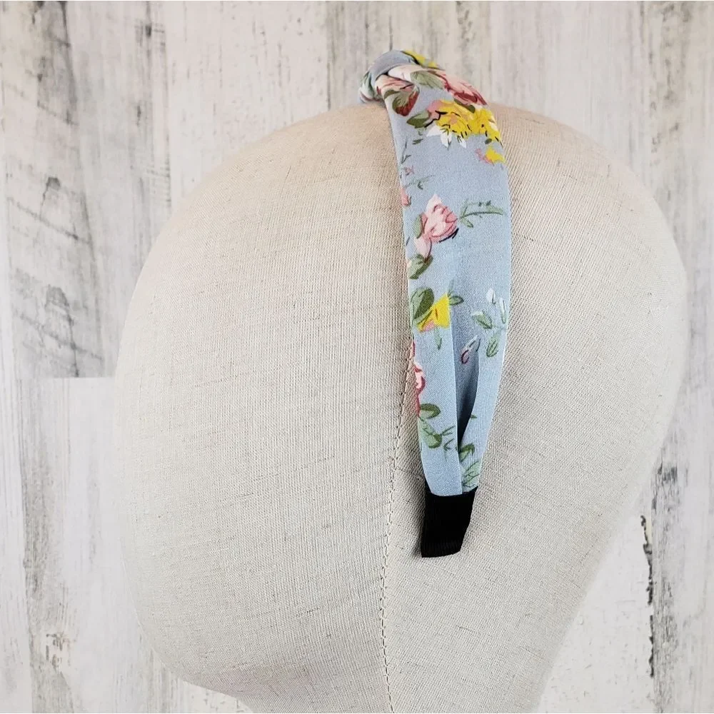 Pastel Floral Top Knot Headband